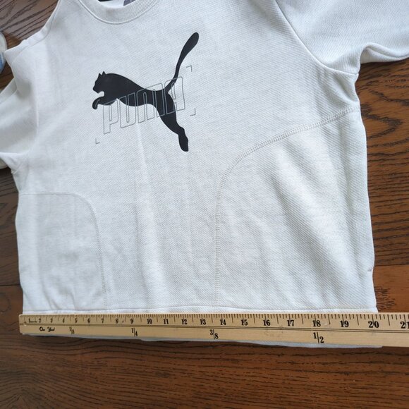 PUMA‎ Women's Crewneck Gray Black Sweatshirt XL Long Sleeve Pullover Athletic - Picture 10 of 11